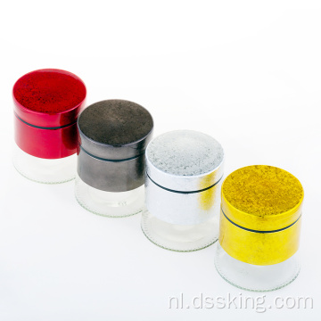 Vier kleuren opbergkruid koffie zout pot fles plastic lippen set groep